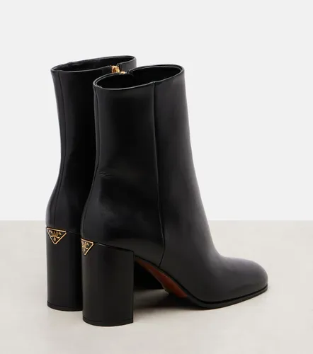 Prada Logo leather ankle boots - Prada - Modalova