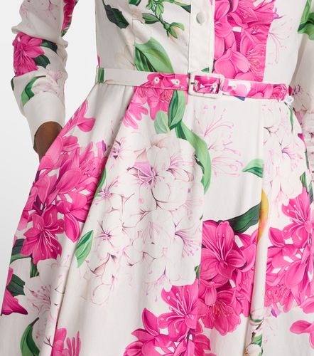 Vestido midi Zara de algodón estampado con cinturón - Leo Lin - Modalova