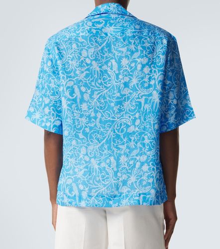 Camicia bowling in lino con stampa - Kiton - Modalova
