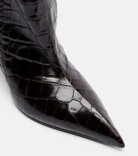 Lea croc-effect leather knee-high boots - The Attico - Modalova
