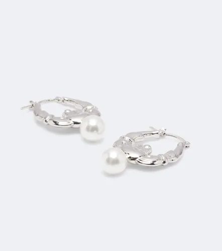 Orecchini a cerchio con perle bijoux - Simone Rocha - Modalova