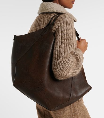 Monili Medium reversible leather tote bag - Brunello Cucinelli - Modalova