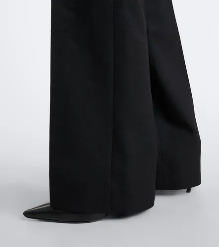 Pantalones rectos en gabardina de lana virgen - Balmain - Modalova