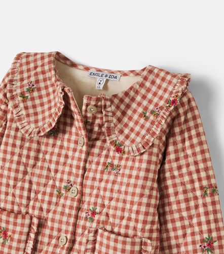 Chaqueta de algodón a cuadros floral bordada - Emile et Ida - Modalova