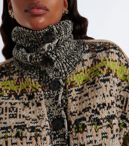 Oversized wool and cashmere jacquard cardigan - Dries Van Noten - Modalova