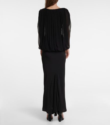 Gathered silk chiffon top - Rick Owens - Modalova