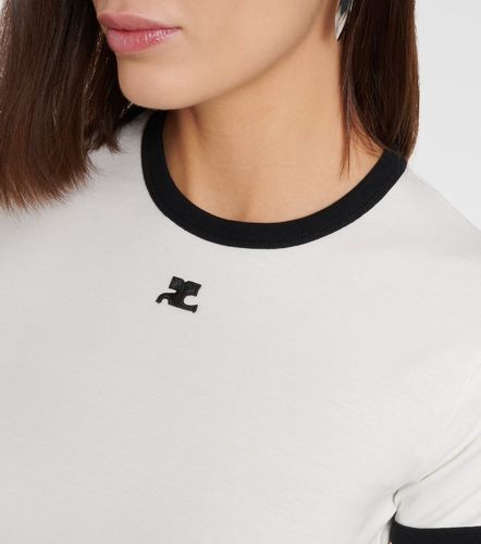 Courrèges Camiseta de jersey de algodón con logo - Courreges - Modalova
