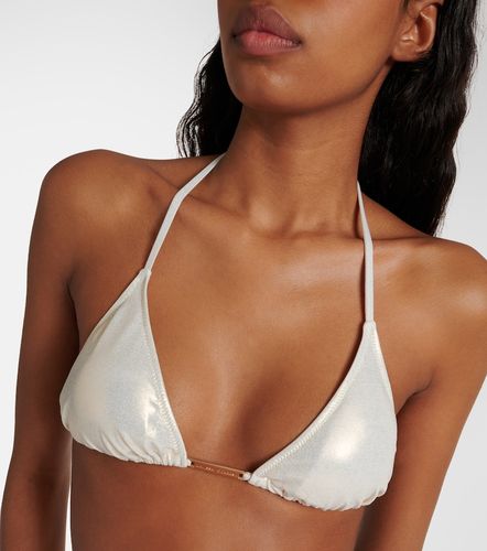 Top de bikini triangular Andorra metalizado - Melissa Odabash - Modalova