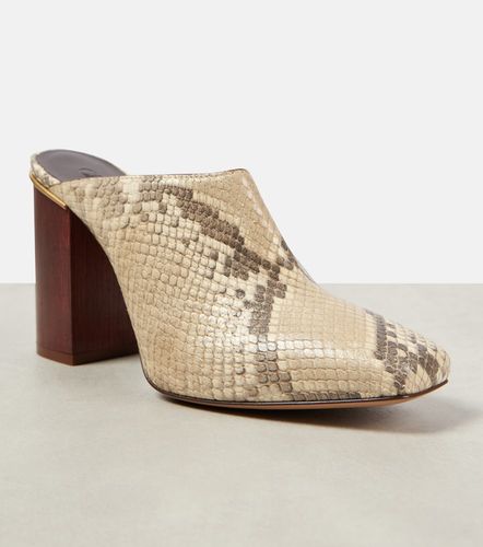 Ambre snake-effect leather mules - Chloe - Modalova