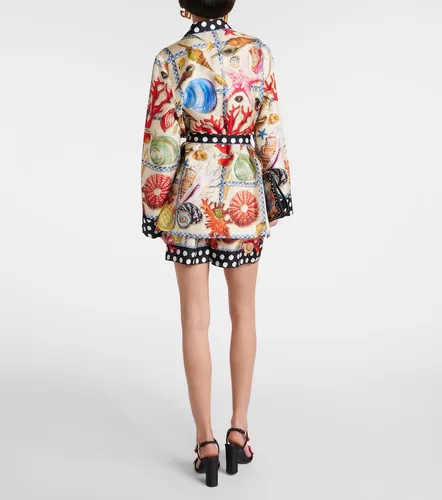 Camisa Capri de satén de seda estampada - Dolce&Gabbana - Modalova