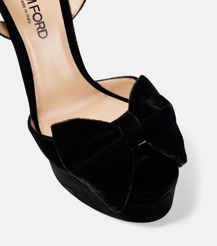 Brigitte 130 velvet platform sandals - Tom Ford - Modalova