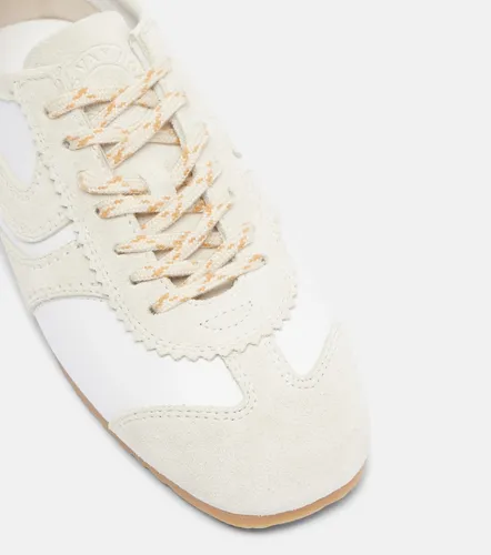 Suede-trimmed leather sneakers - Dries Van Noten - Modalova