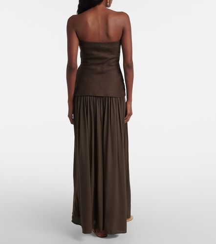 Vestido largo Hedy de lino drapeado - Faithfull - Modalova