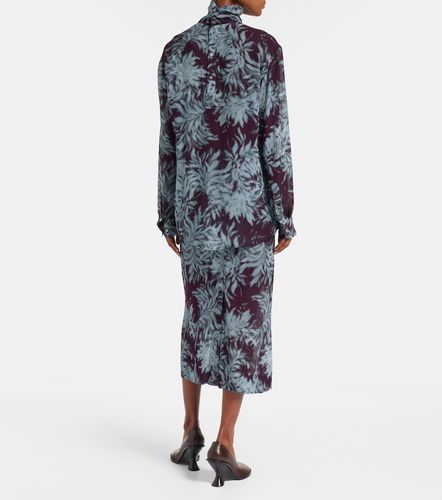 Printed sheer chiffon turtleneck top - Dries Van Noten - Modalova