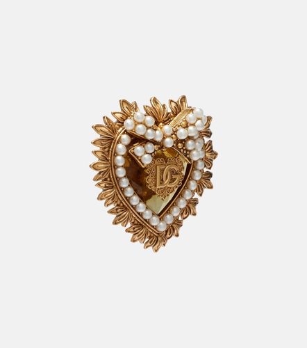 Orecchini a clip Devotion con perle bijoux - Dolce&Gabbana - Modalova