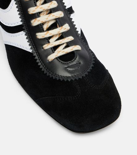 Leather-trimmed suede mules - Dries Van Noten - Modalova
