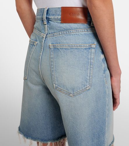 Chloé Shorts de denim con efecto desgastado - Chloe - Modalova