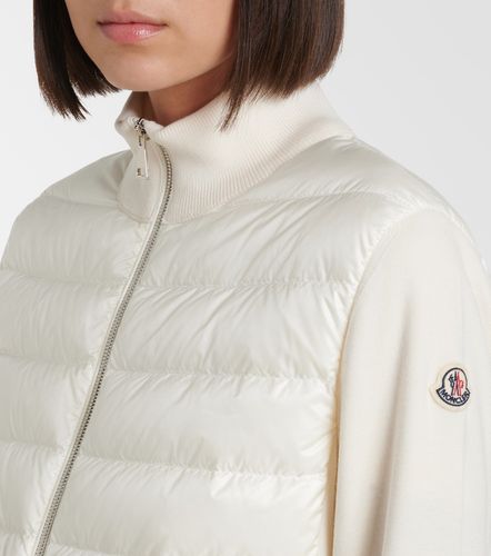 Down-paneled virgin wool cardigan - Moncler - Modalova