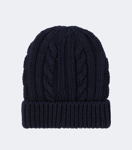Cable-knit virgin wool beanie - Moncler - Modalova