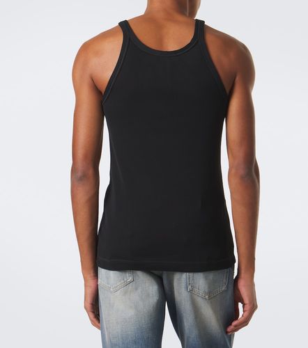 Top in maglia di cotone a coste con logo - Dolce&Gabbana - Modalova