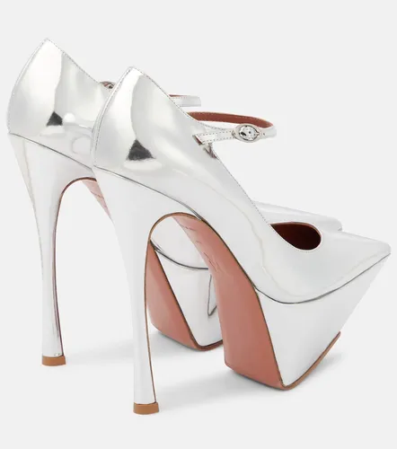 Yigit leather platform pumps - Amina Muaddi - Modalova