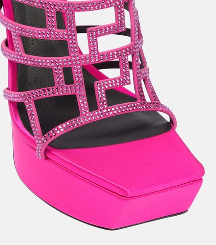 Sandalias Greca con satén adornadas - Versace - Modalova