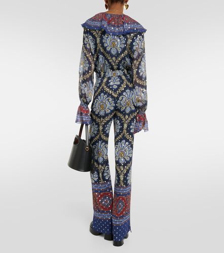 Pantaloni a gamba larga in misto seta - Etro - Modalova