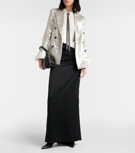 Gonna lunga in satin - Brunello Cucinelli - Modalova