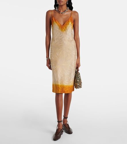 Abito sottoveste in seta con stampa - Dries Van Noten - Modalova