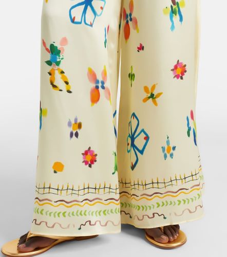 Sidi floral silk palazzo pants - Alemais - Modalova