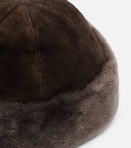 Toki suede and shearling hat - Nour Hammour - Modalova