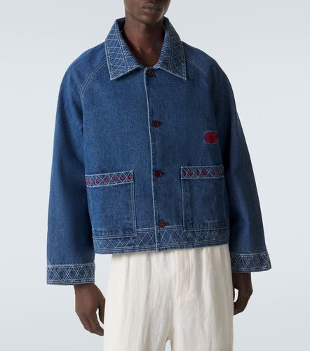 Bestickte Jeansjacke aus Wolle und Baumwolle - Bode - Modalova