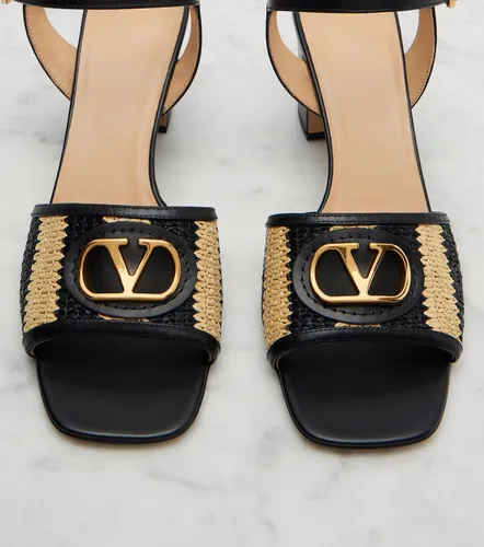 VLogo crochet leather sandals - Valentino Garavani - Modalova