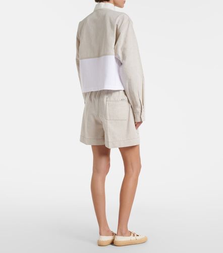 Shorts de chambray de algodón y lino - Prada - Modalova