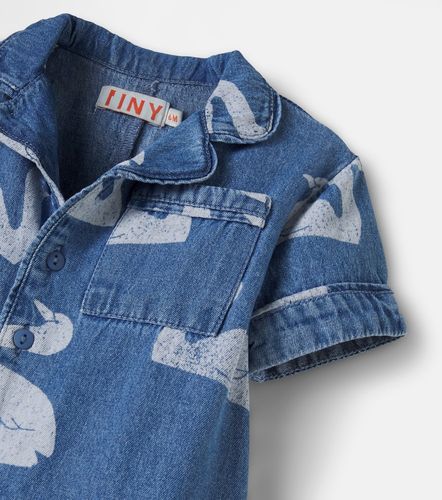 Bebé - peto Big Swans de denim - Tinycottons - Modalova