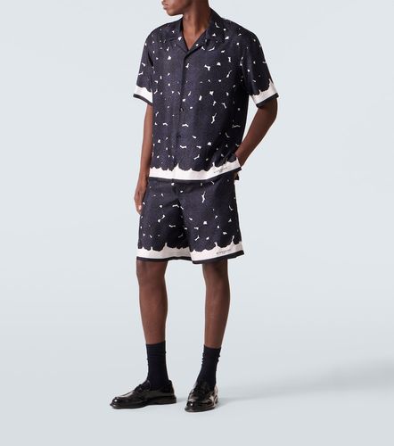 Shorts de sarga de seda floral - Givenchy - Modalova