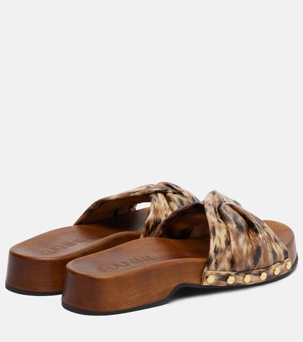 Ganni Tia leopard-print clogs - Ganni - Modalova