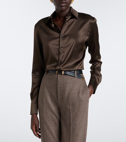 Camicia in raso di misto seta - Ralph Lauren Collection - Modalova