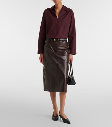 S Max Mara Leather midi skirt - 'S Max Mara - Modalova