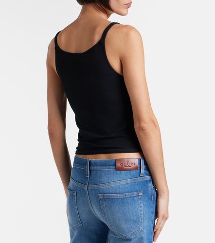 Cropped-Top Horsebit aus Crêpe-Jersey - Gucci - Modalova