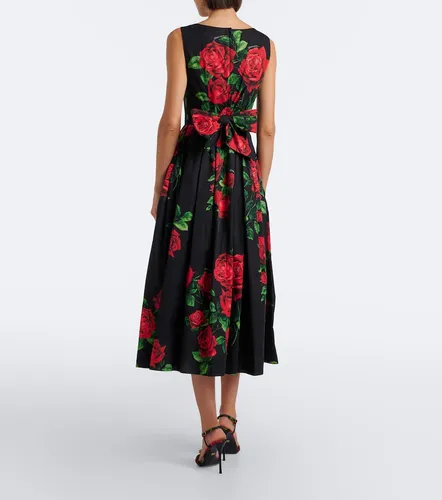 Vestido midi de algodón floral - Dolce&Gabbana - Modalova