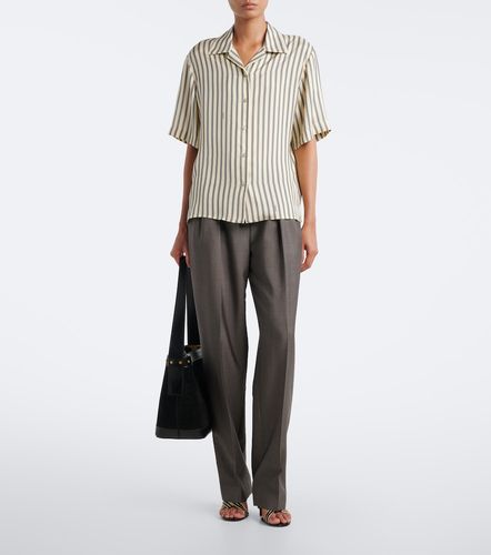 Pantaloni regular in lana e mohair - Versace - Modalova