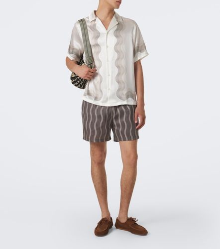 Printed silk bowling shirt - Frescobol Carioca - Modalova