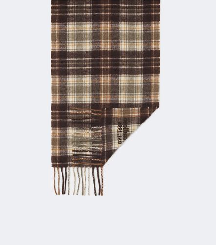 Bufanda de cachemir y lana a cuadros con flecos - Acne Studios - Modalova