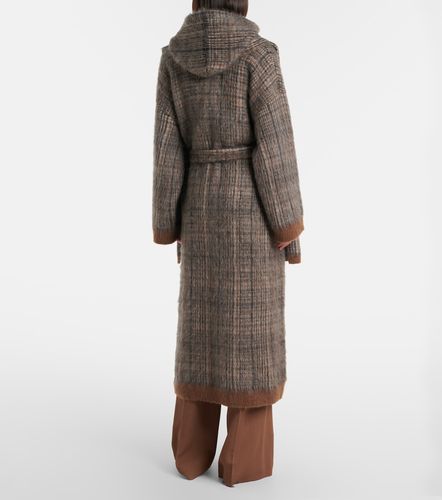 Checked mohair and wool-blend wrap coat - Brunello Cucinelli - Modalova