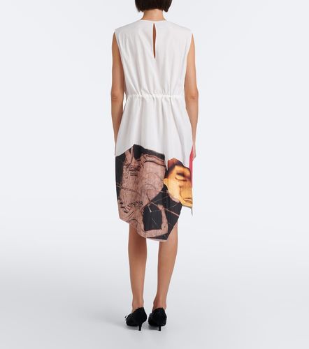 Abito midi in misto cotone con stampa - Prada - Modalova