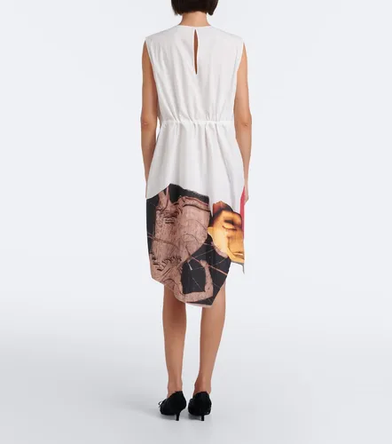 Vestido corto en mezcla de algodón estampado - Prada - Modalova