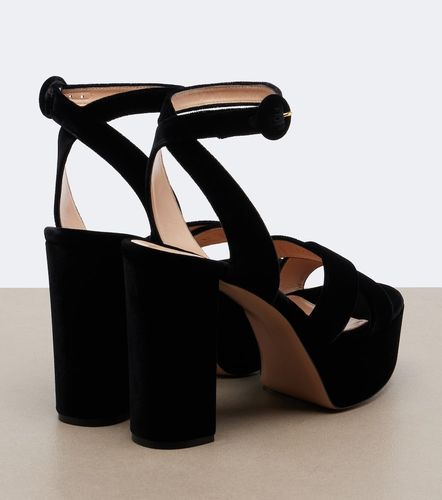 Sandalias con plataforma Sabrina de terciopelo - Gianvito Rossi - Modalova