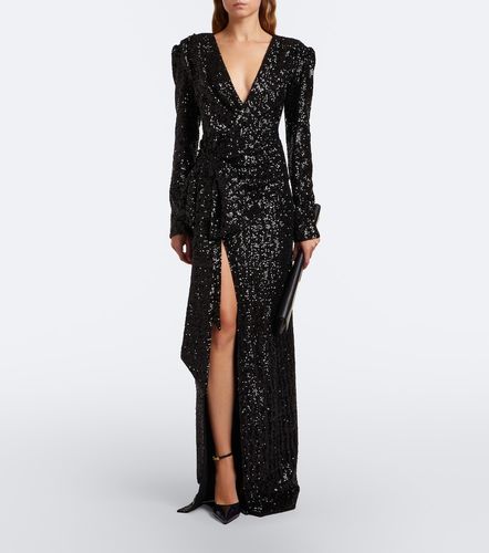 Abito lungo con fiocco e paillettes - Balmain - Modalova