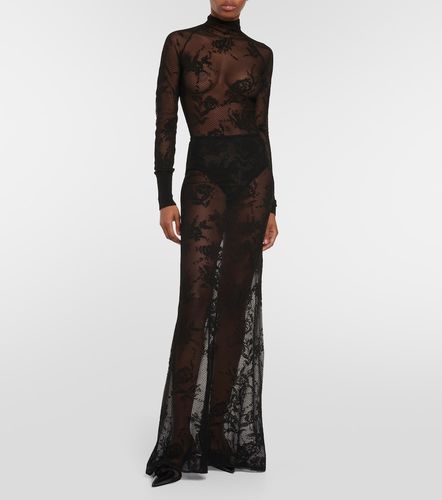 Alaïa Gonna lunga in mesh con stampa - Alaia - Modalova